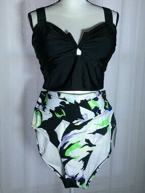 (2) Piece SwimSuit NWT Grapent Tankini Top & Dick's Sporting Goods Bottom 2X/XL